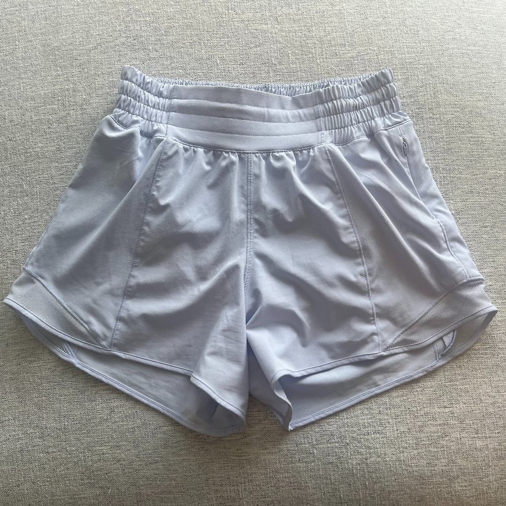 lululemon | Hotty Hot High-Rise Lined Short 4" | Pastel Blue (Limited Edition)